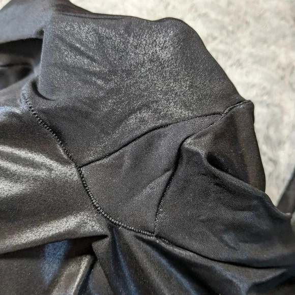 Spanx Black Faux Leather Leggings Full Length Size Large - Picture 10 of 10